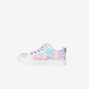 Skechers Twinkle Toes - Lona rosa con luces y detalles marinos
