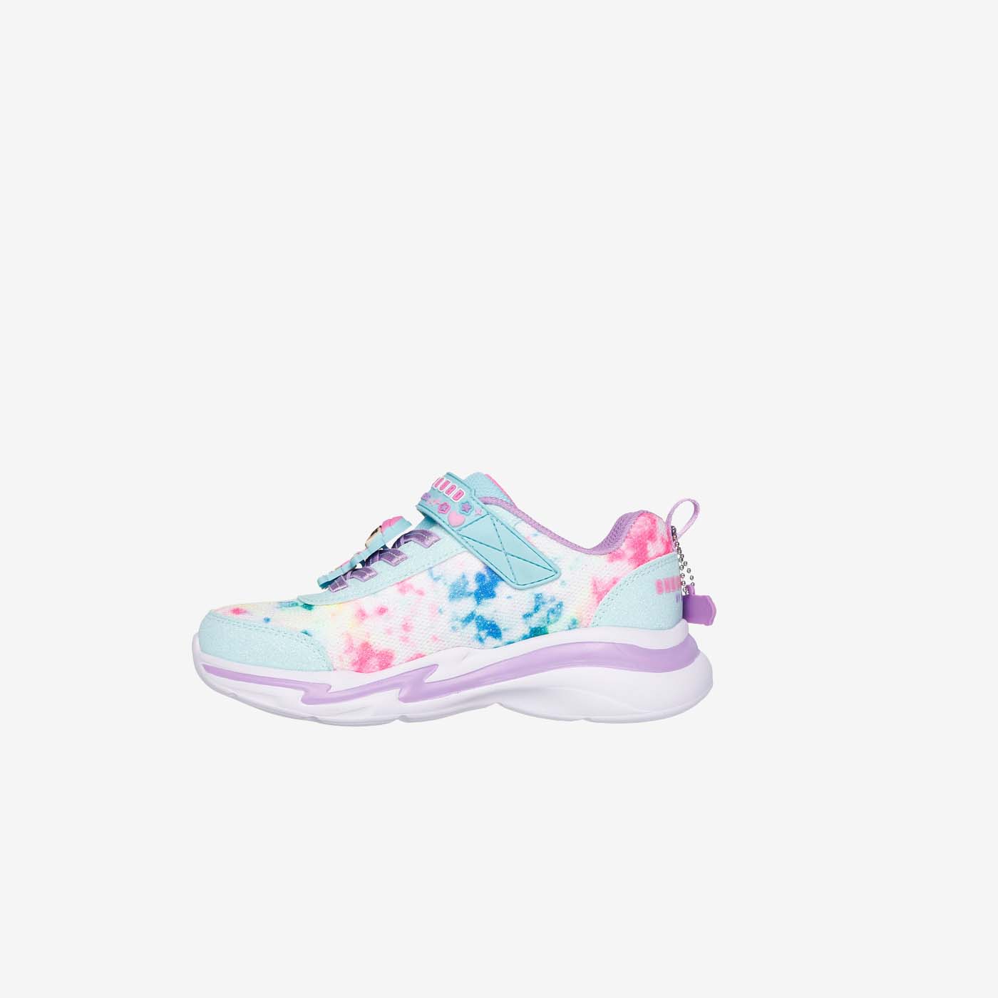 Deportivas Skechers para niña con velcro y luz en la suela