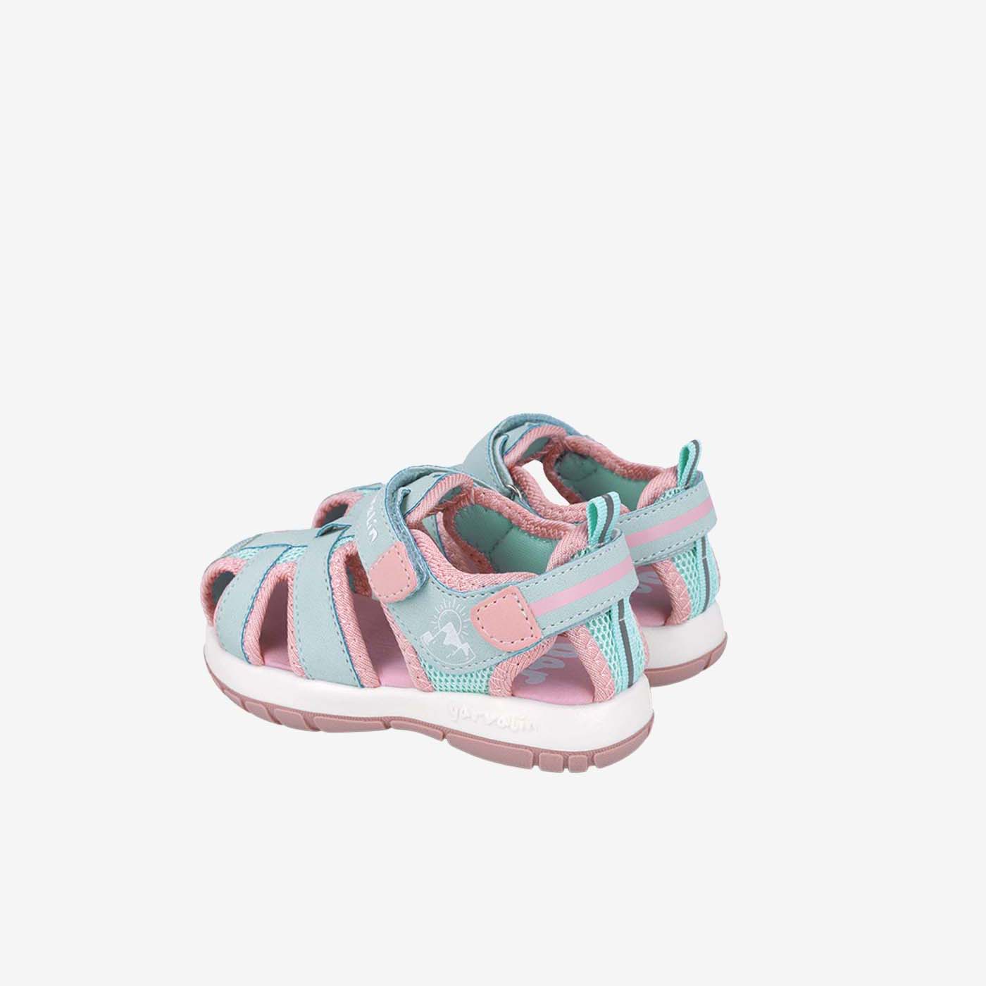Sandalia niña Garvalin ideal para campamento con velcro y puntera reforzada.