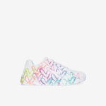 Deportivas cordon de Skechers con corazones multicolor