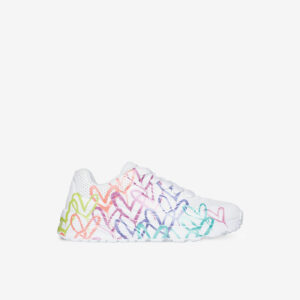 Deportivas cordon de Skechers con corazones multicolor