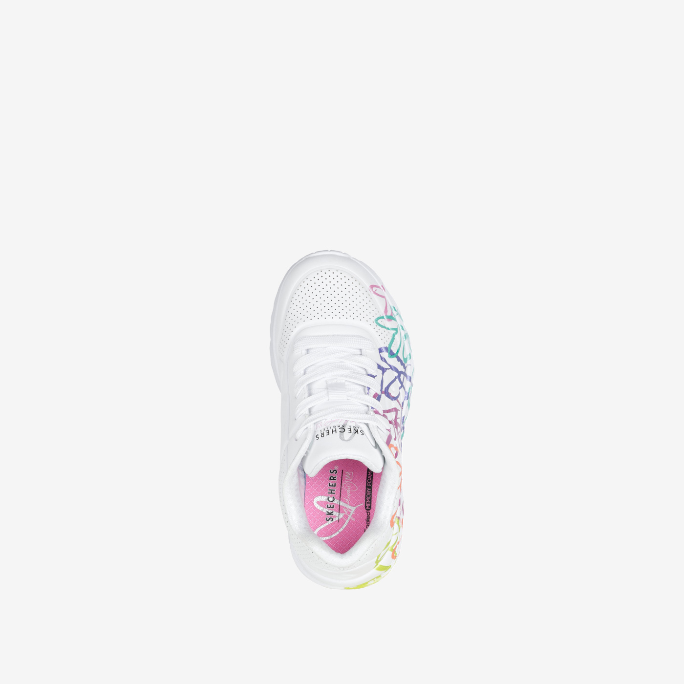 Deportivas cordon de Skechers con corazones multicolor