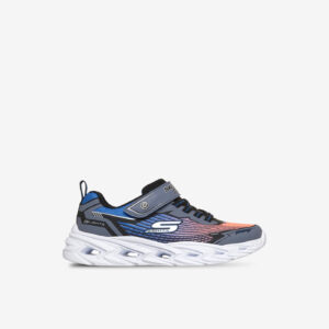 Zapatillas Skechers con luces en Azul con gris para niños con Velcro para el Cole
