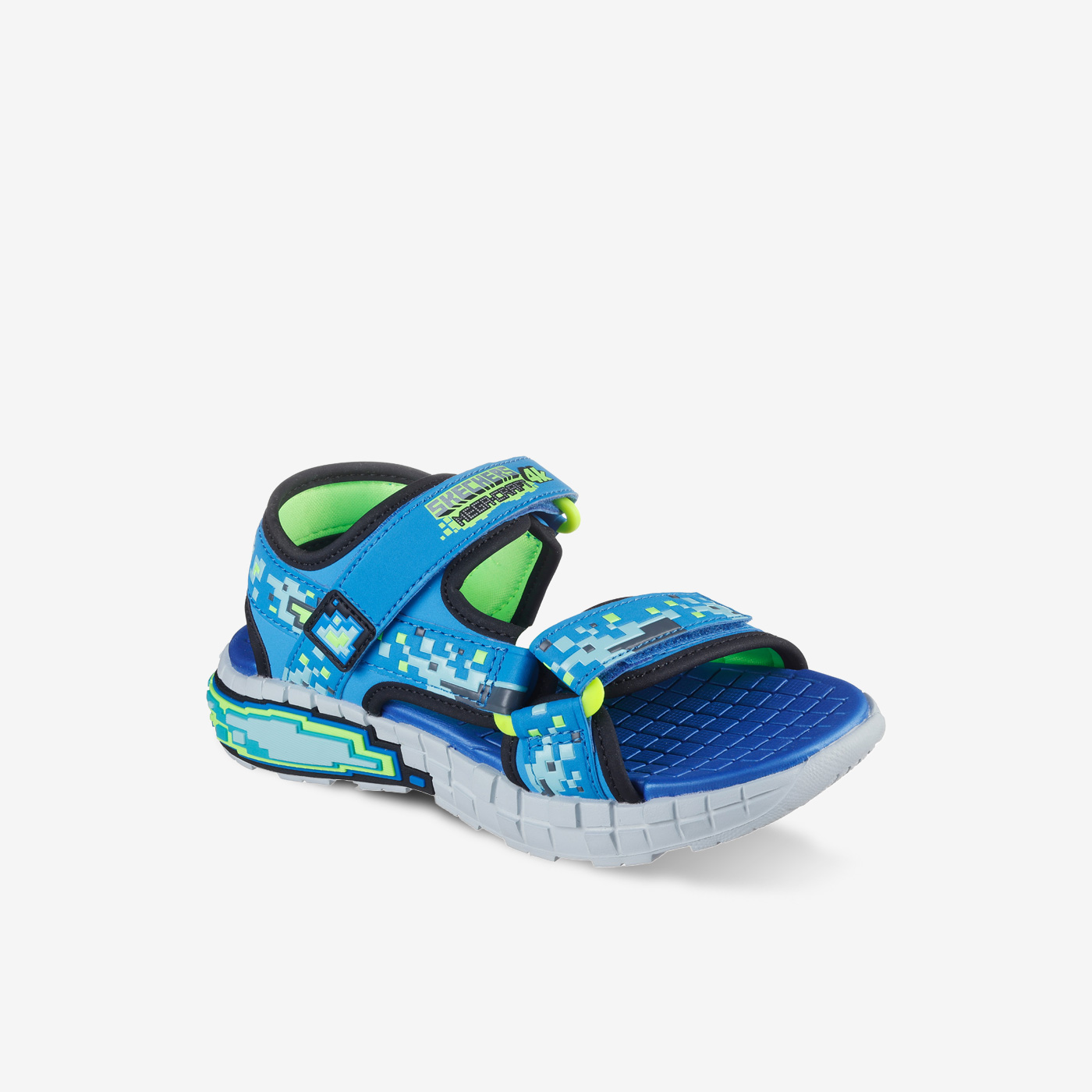 Skechers Mega-Craft: Sandalias deportivas con estilo pixelado para niños