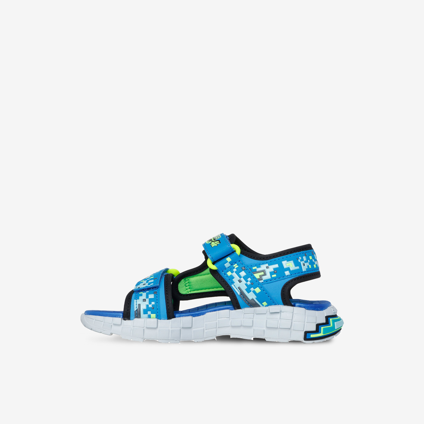 Skechers Mega-Craft: Sandalias deportivas con estilo pixelado para niños