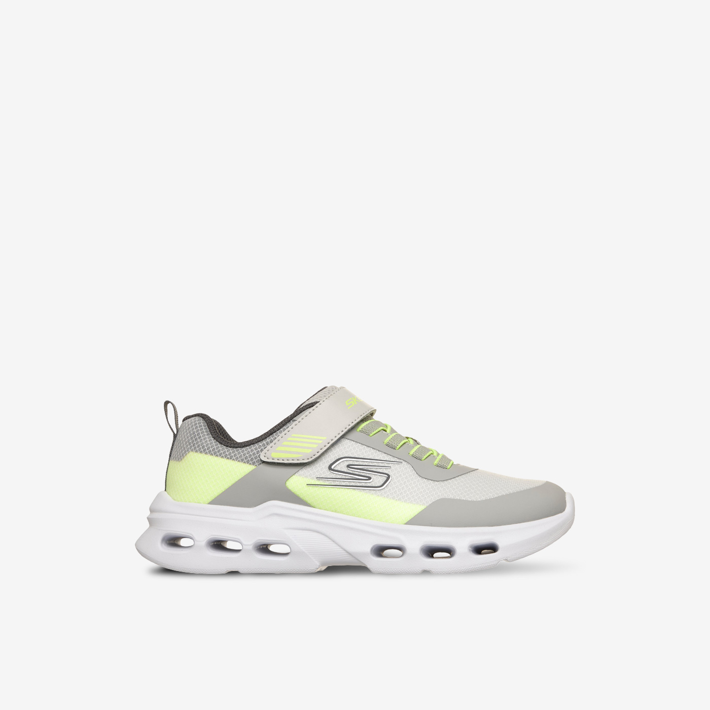 Zapatillas deportivas de Skechers  Gris con Velcro para niños