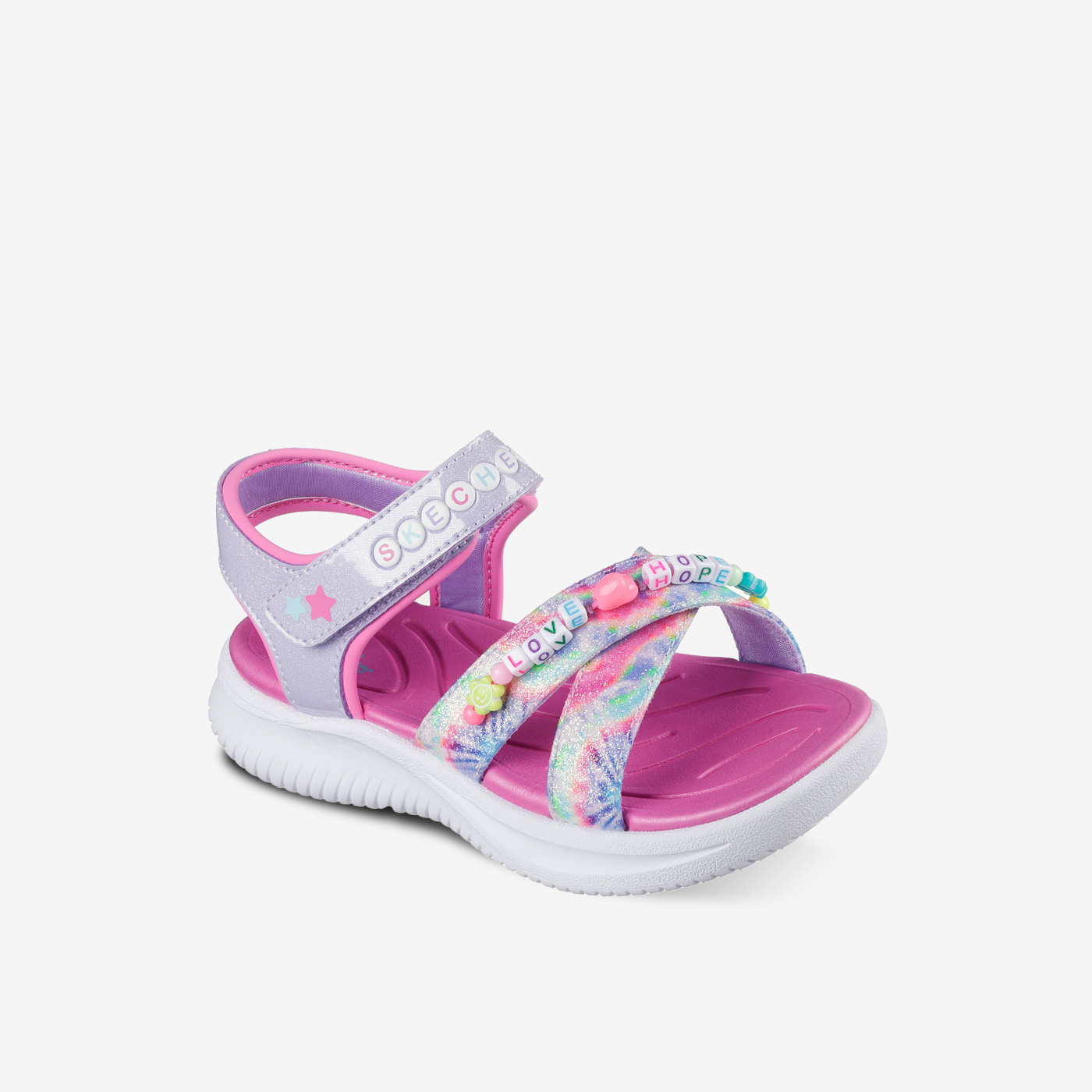 Sandalia de niña en morado de Skechers