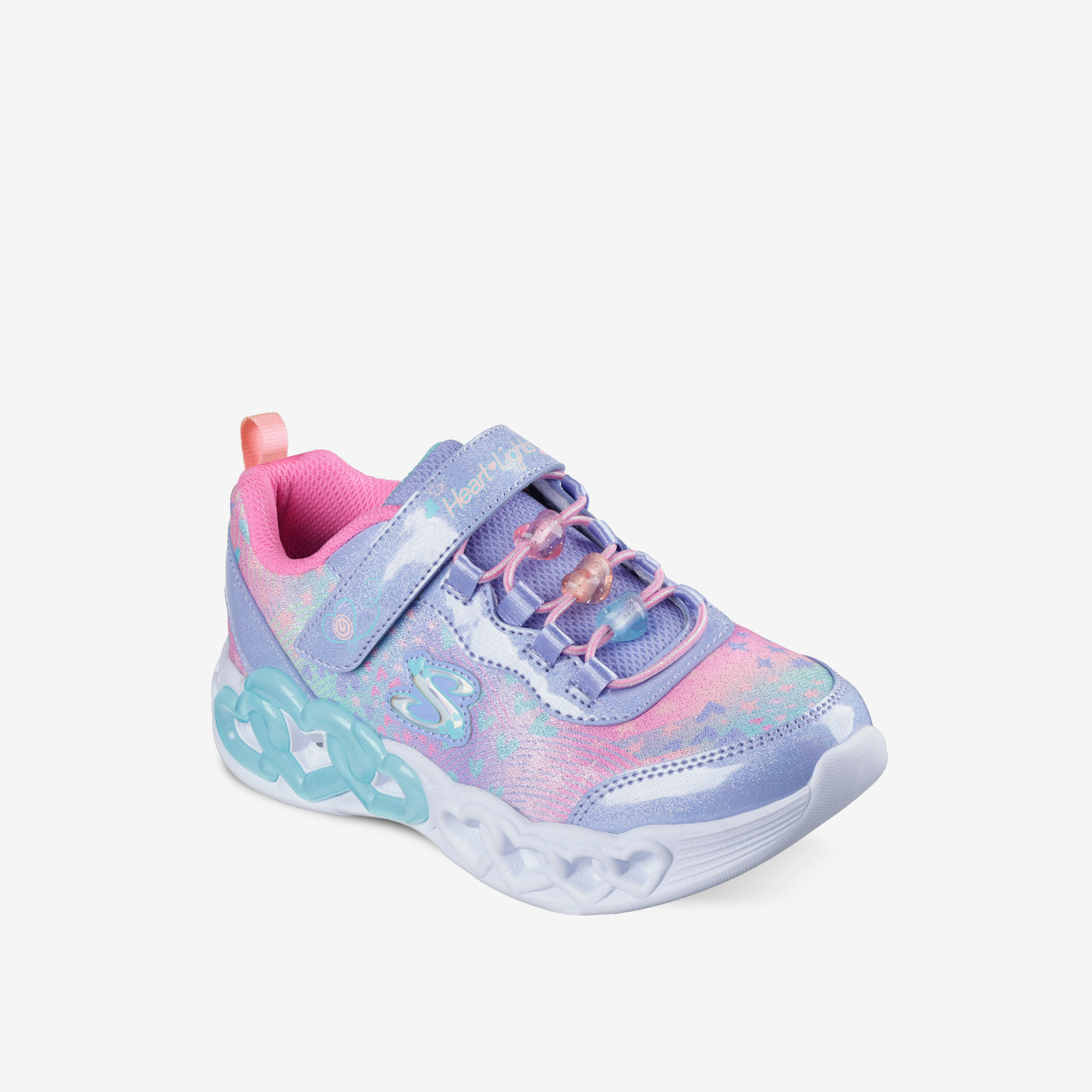 Skechers niña corazones con luz | Velcro rápido y suela flexible