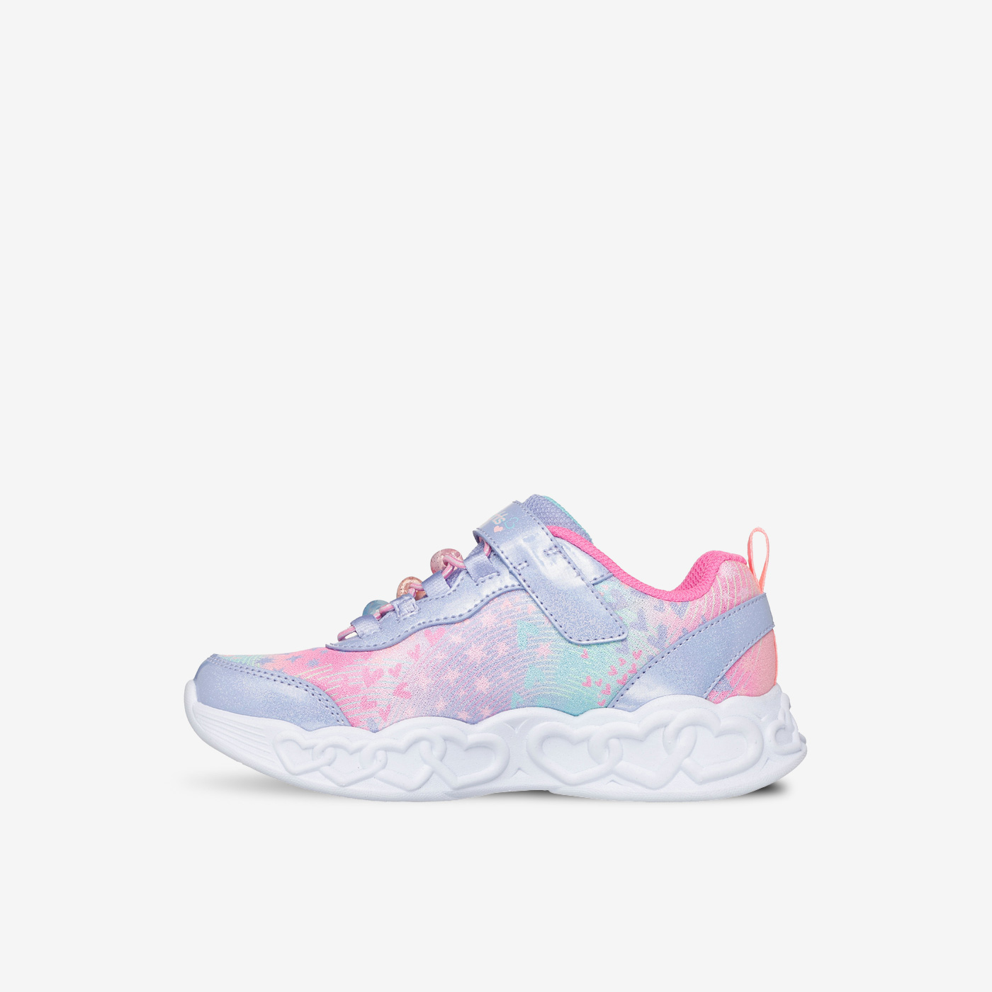 Skechers niña corazones con luz | Velcro rápido y suela flexible