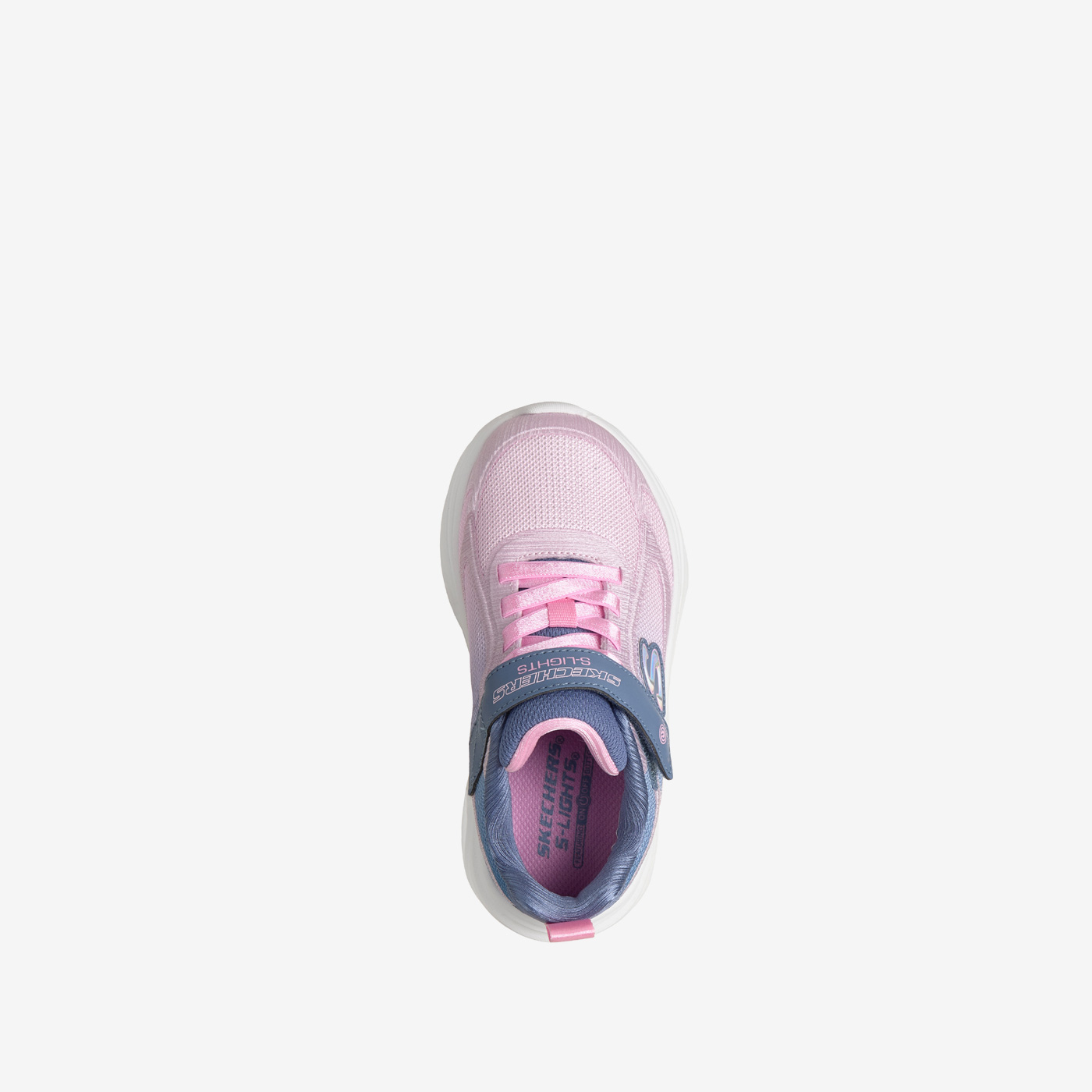 Skechers deportiva de niña con luces y velcro en color Rosa