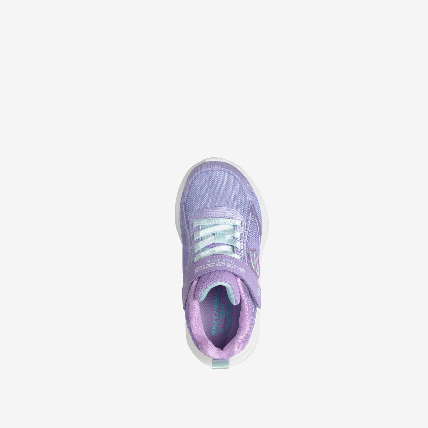 Skechers - Deportivas de niña con luces y cierre de velcro en color morado
