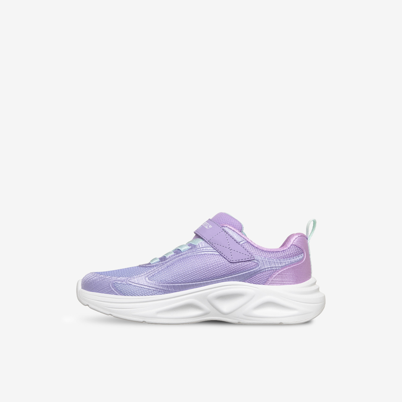 Skechers - Deportivas de niña con luces y cierre de velcro en color morado