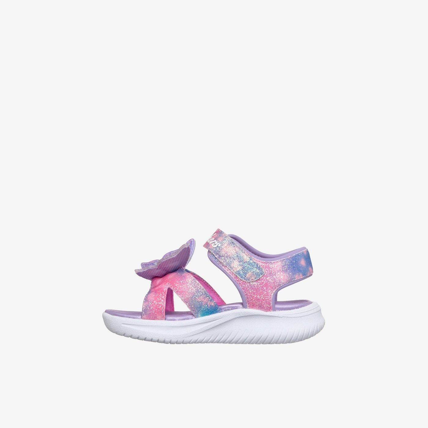 Sandalias de luces Skechers de niña en color morado con rosa  – Brillo, Comodidad y Diversión en Cada Paso