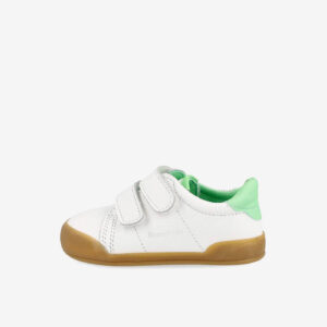 Deportiva respetuosa Blanditos blanca y verde | Sujeción y libertad para primeros pasos