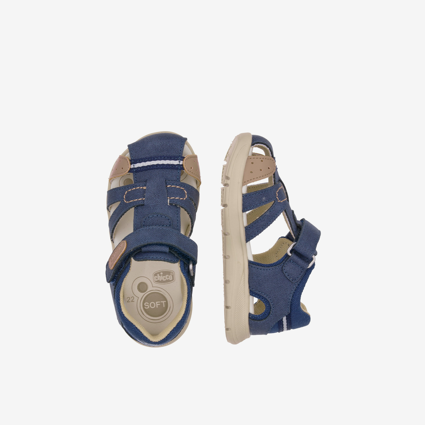 Sandalias de niño Casual de la marca Chicco Azul con Velcro