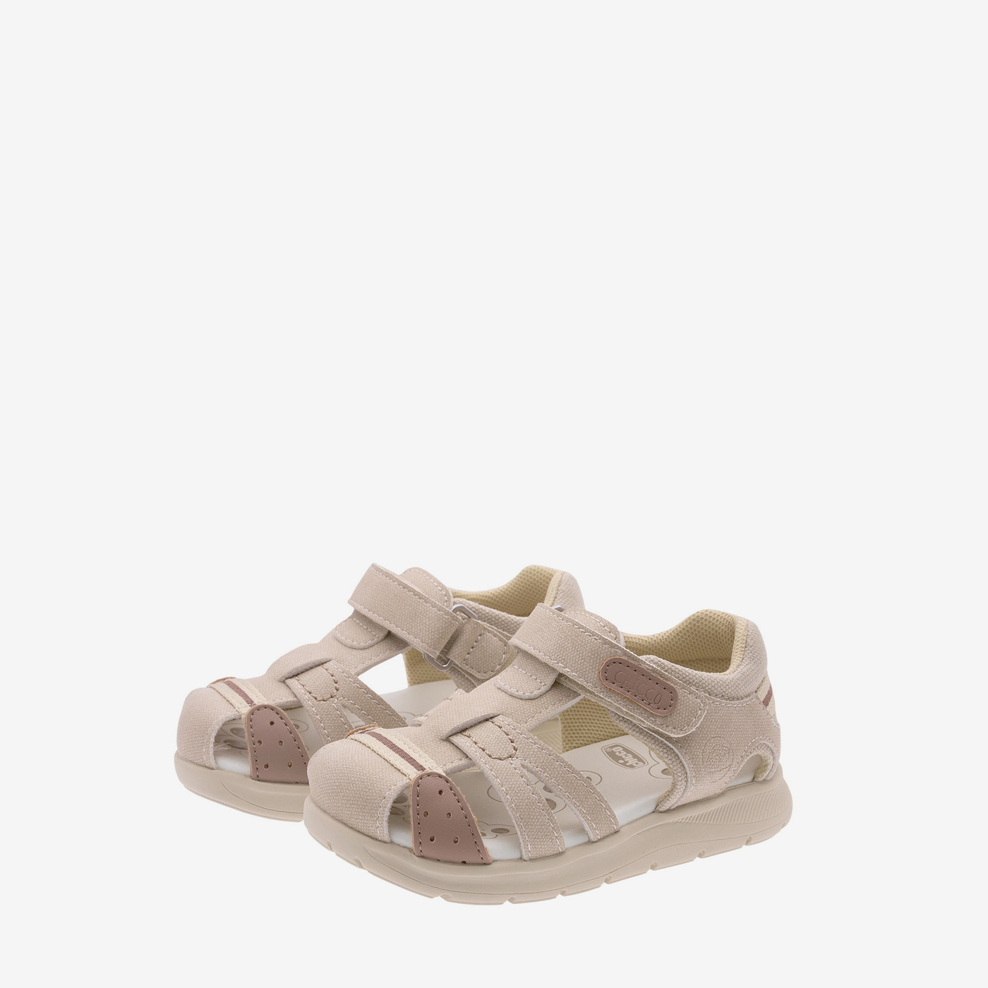 Sandalias de niño en beige de la marca Chicco con Cierre de Velcro