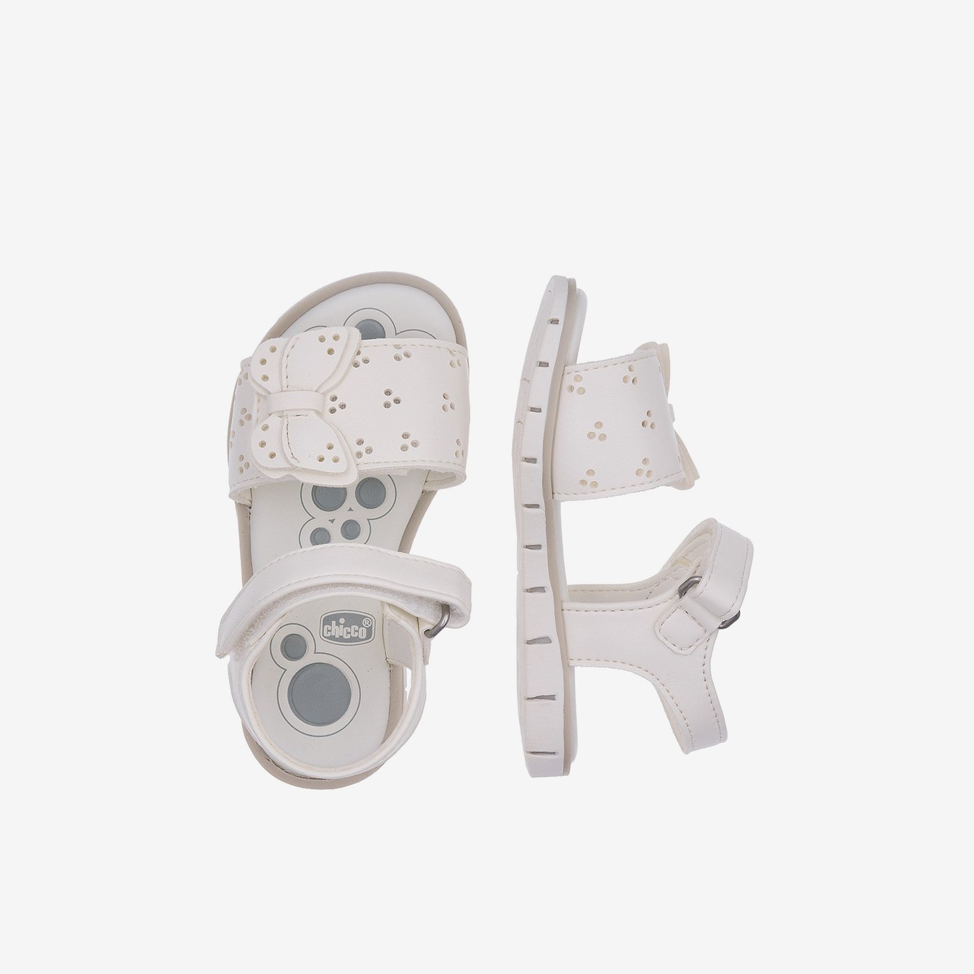 Sandalias de niña de la marca Chicco Blancas