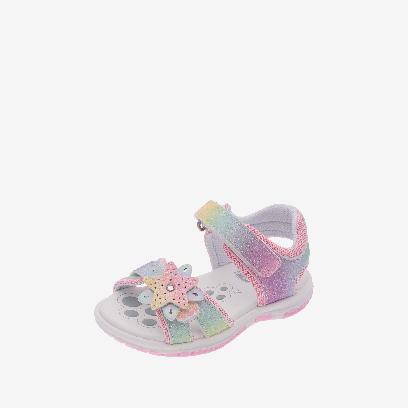 Sandalia de niña multicolor de Chicco con doble velcro