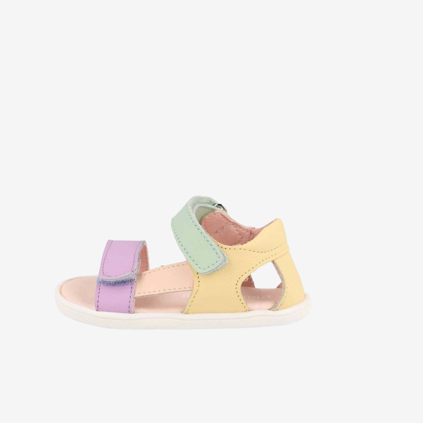 Sandalia respetuosa multicolor de Blanditos para niña | Libertad para los primeros pasos.