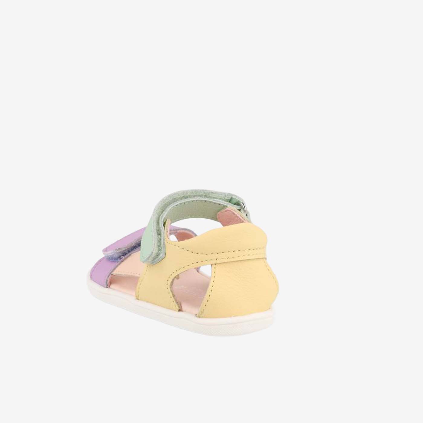 Sandalia respetuosa multicolor de Blanditos para niña | Libertad para los primeros pasos.