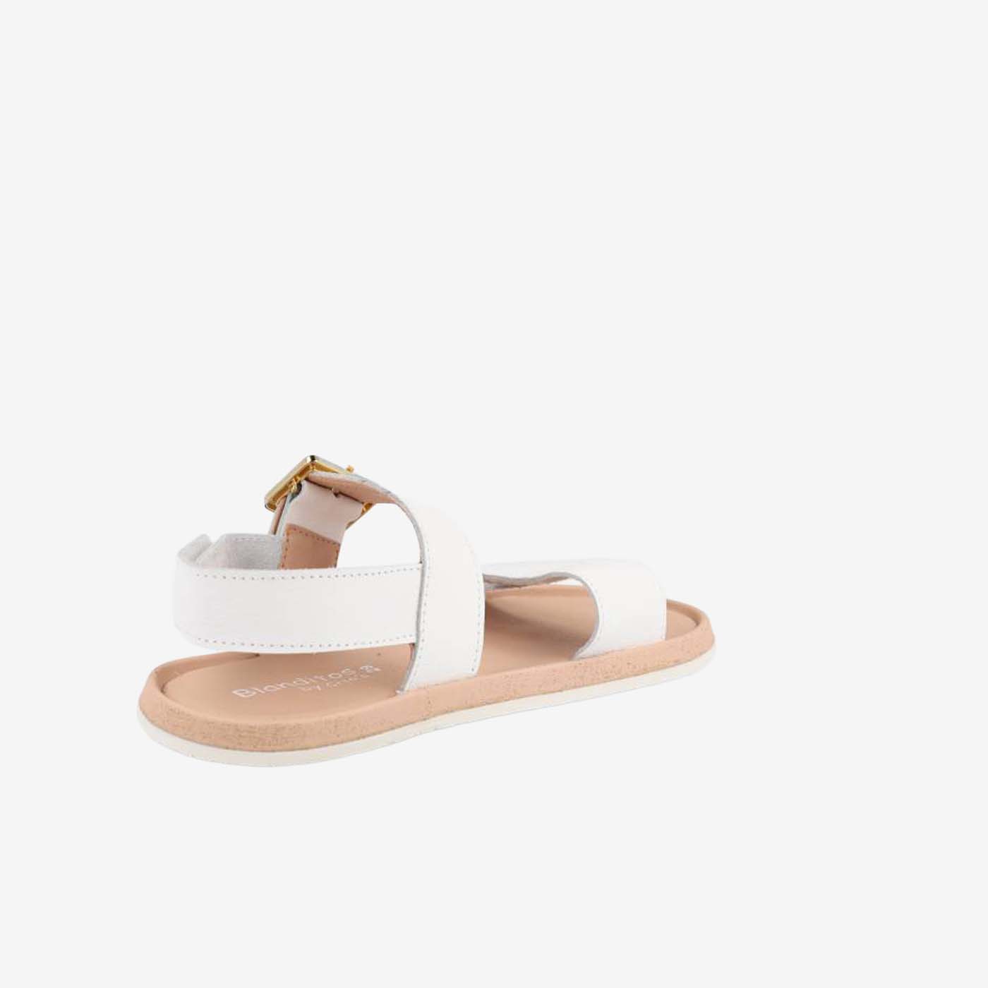 Sandalia respetuosa blanca de Blanditos para niña | Libertad y comodidad