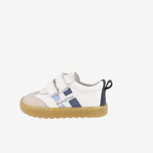 Zapatilla deportiva respetuosa de Blanditos en blanca y azul | Estilo, agarre y comodidad para sus primeros pasos