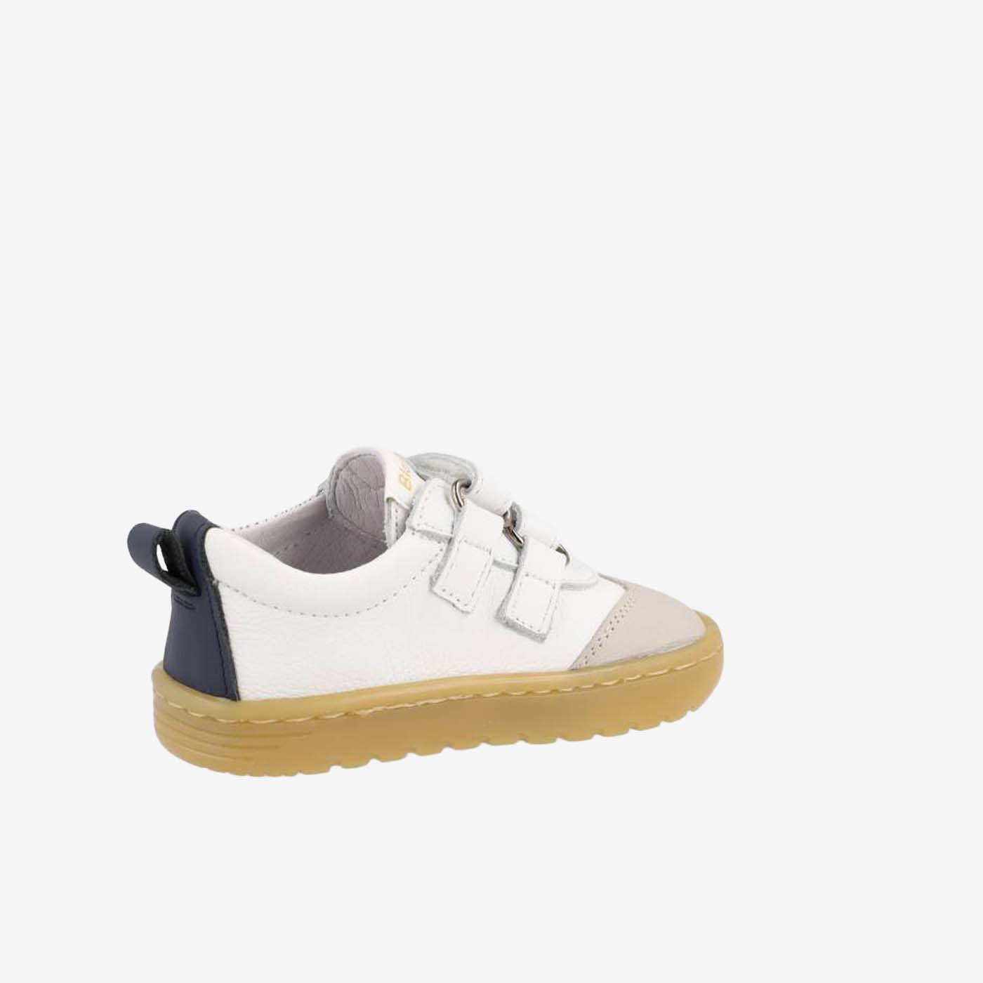 Zapatilla deportiva respetuosa de Blanditos en blanca y azul | Estilo, agarre y comodidad para sus primeros pasos