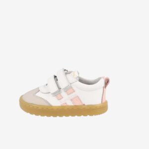 Zapatilla de niña en blanco y rosa de Blanditos | Estilo y comodidad para sus primeros pasos