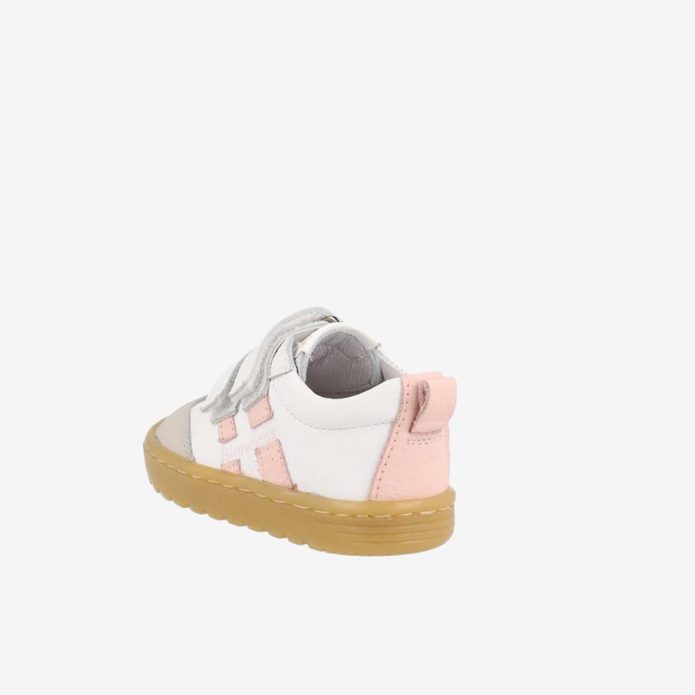 Zapatilla de niña en blanco y rosa de Blanditos | Estilo y comodidad para sus primeros pasos