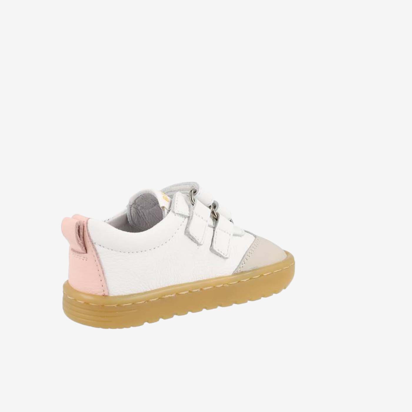 Zapatilla de niña en blanco y rosa de Blanditos | Estilo y comodidad para sus primeros pasos