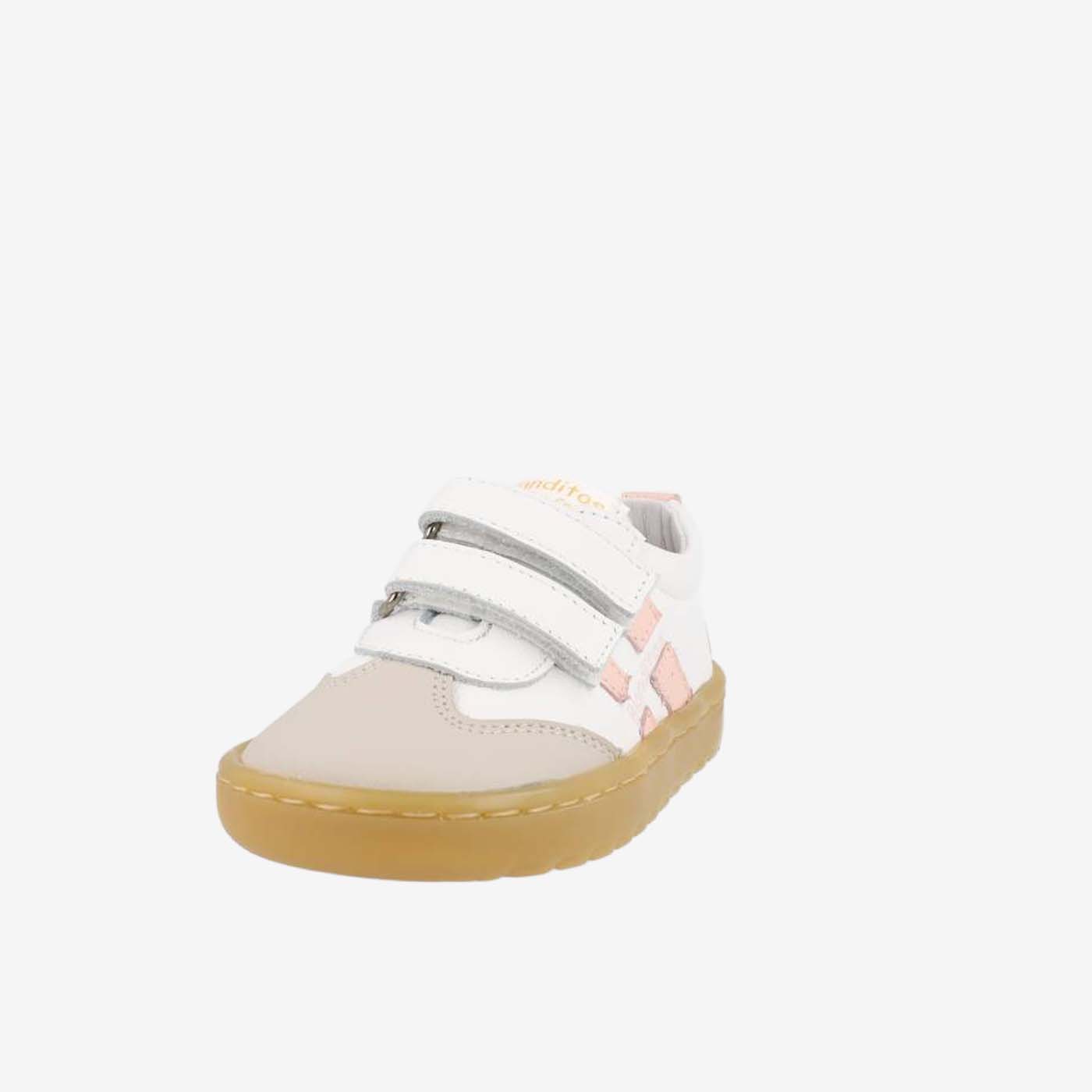 Zapatilla de niña en blanco y rosa de Blanditos | Estilo y comodidad para sus primeros pasos