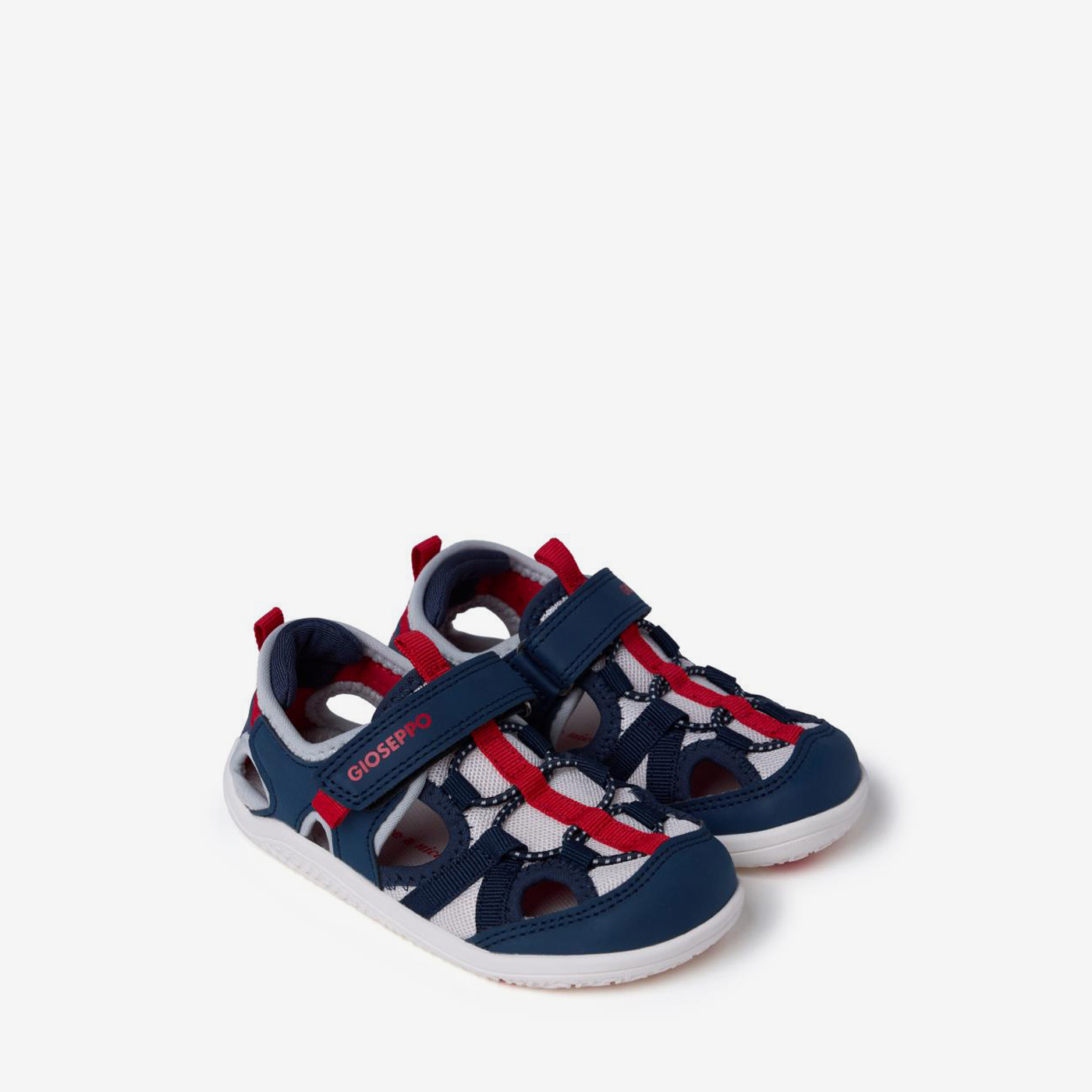 Sandalia barefoot con puntera cerrada de niño en color azul de Gioseppo