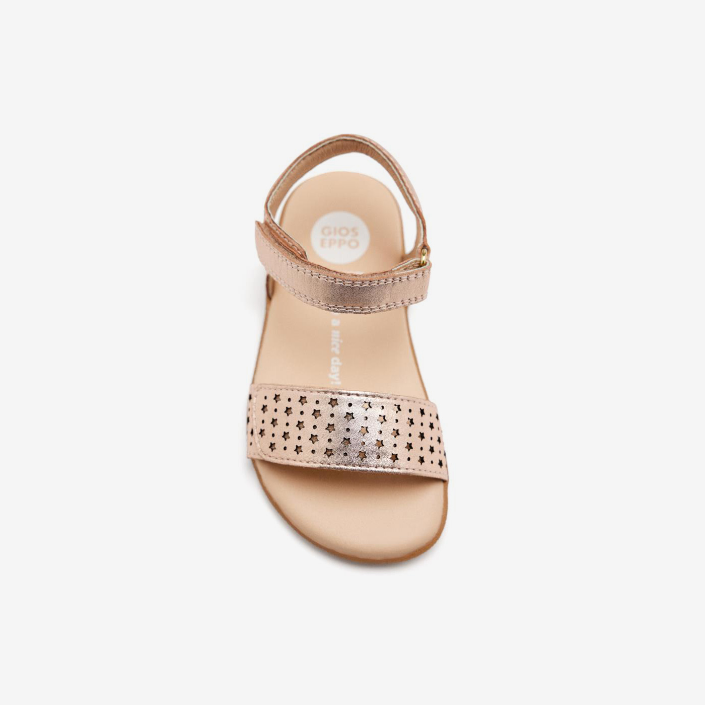 Sandalia barefoot de Gioseppo en color dorado con doble velcro