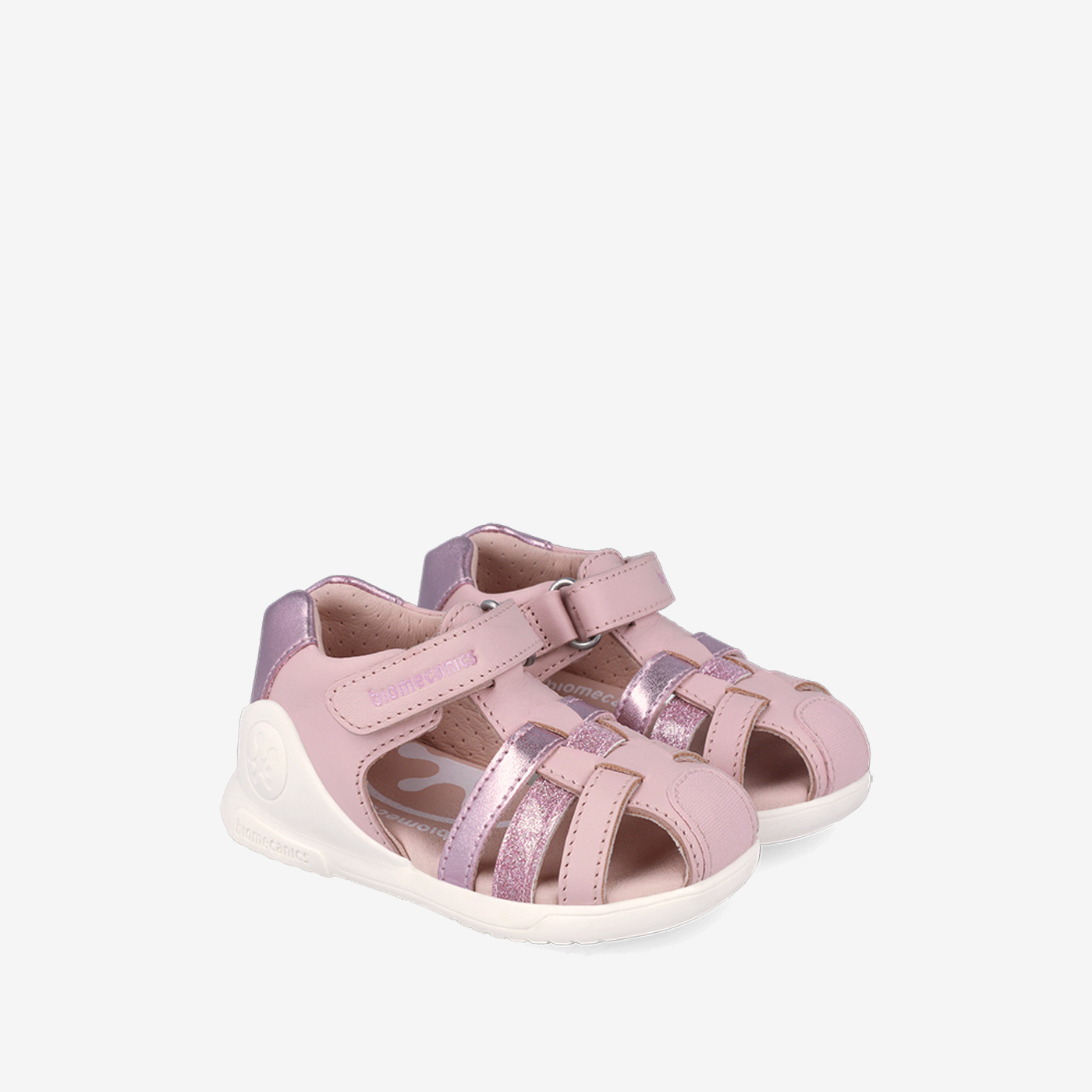 Sandalias Biomecanics Rosa con Velcro para Niñas