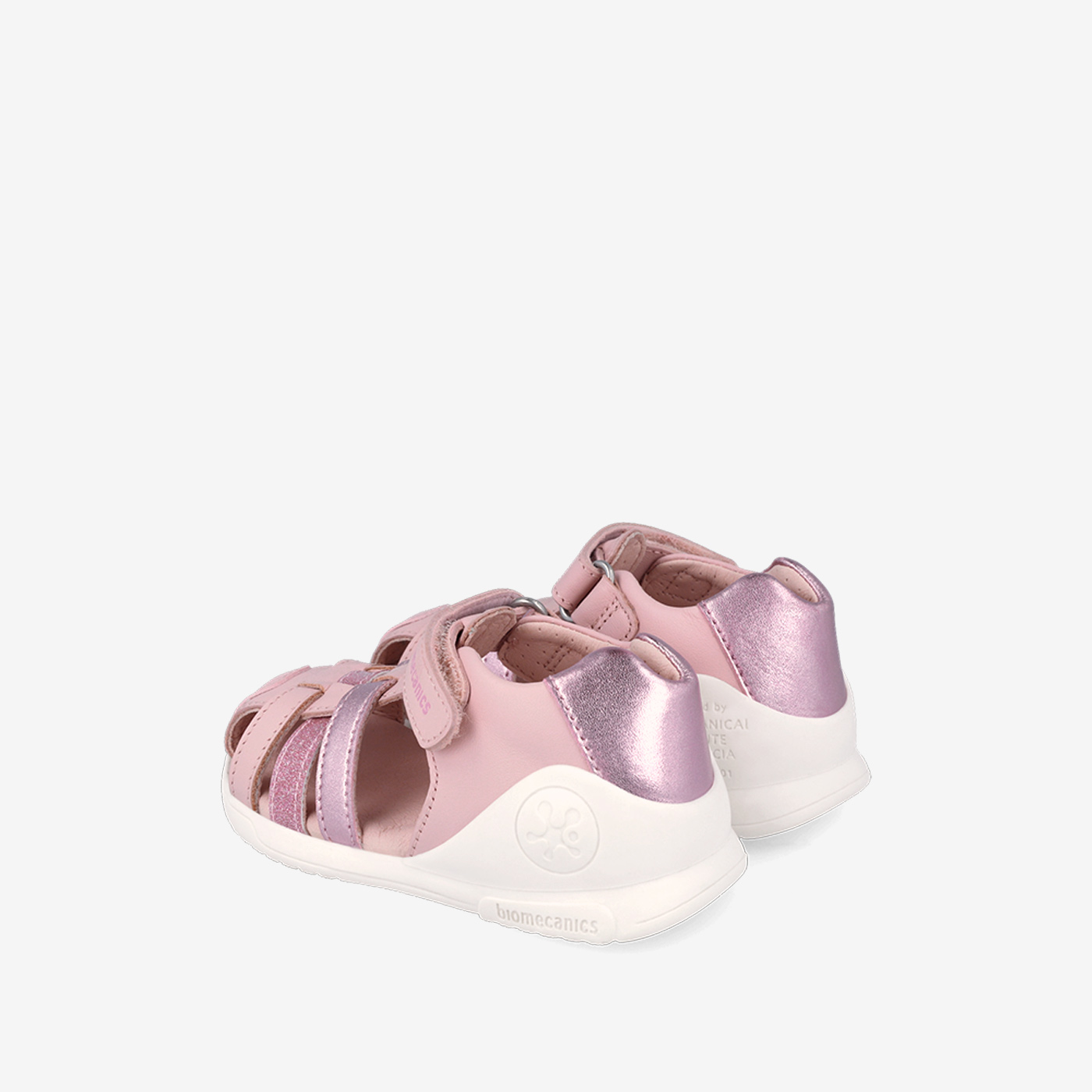 Sandalias Biomecanics Rosa con Velcro para Niñas