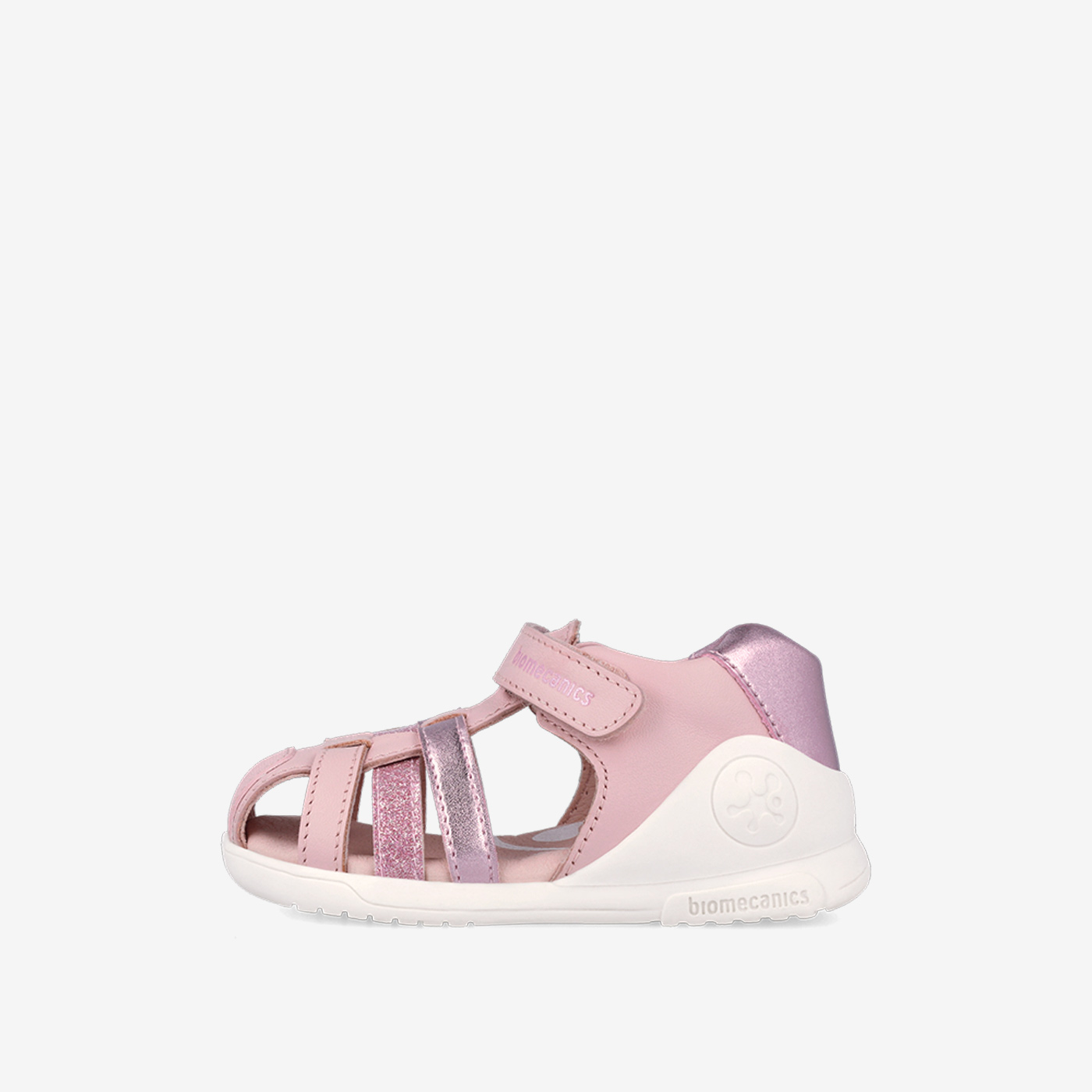Sandalias Biomecanics Rosa con Velcro para Niñas