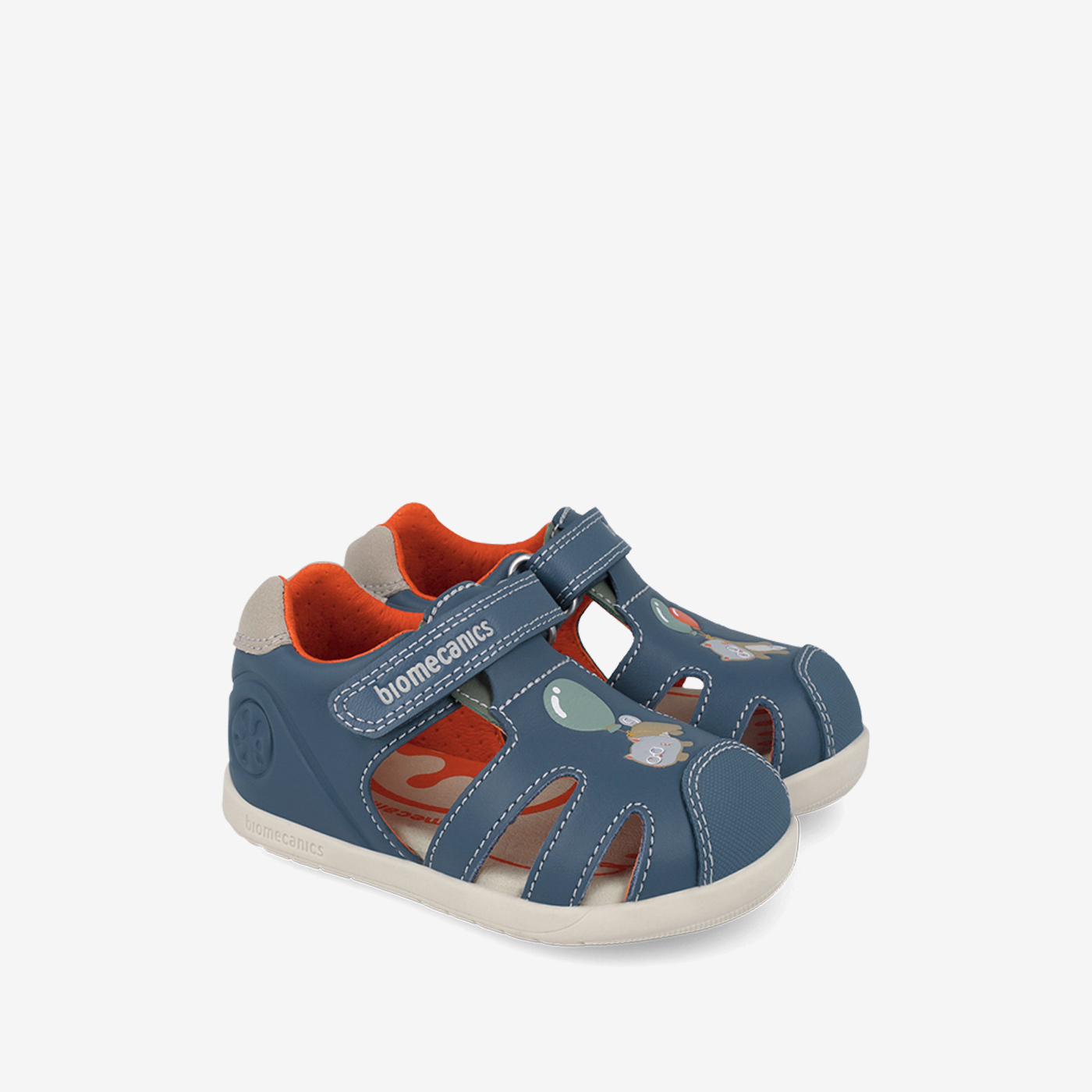 Sandalia puntera reforzada de niño de Biomecancics en azul