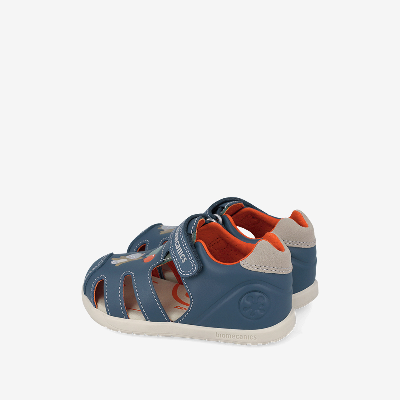 Sandalia puntera reforzada de niño de Biomecancics en azul