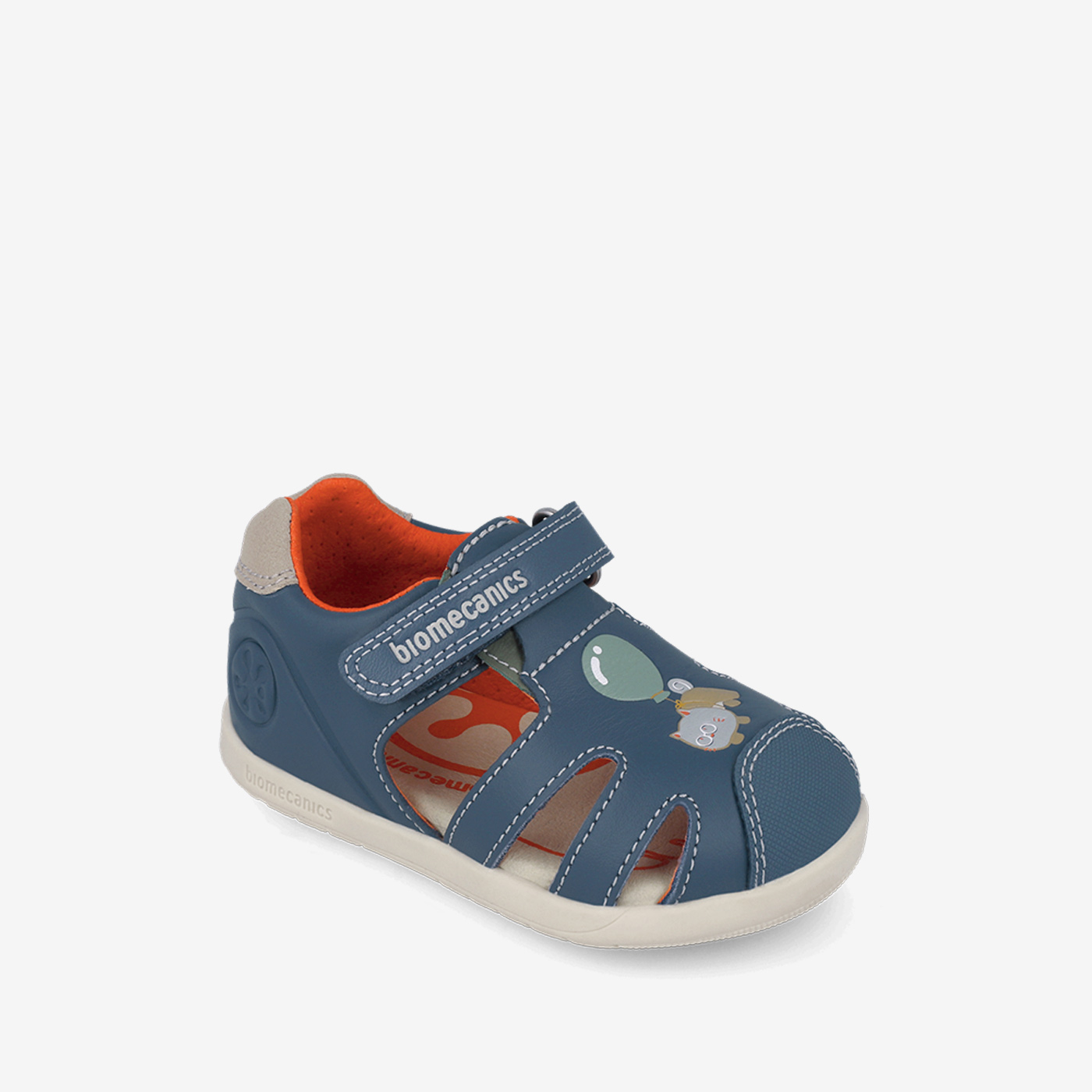 Sandalia puntera reforzada de niño de Biomecancics en azul