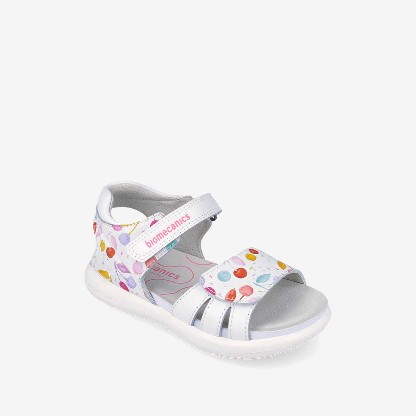Sandalia blanco combinada en multicolor de la marca Biomecanics
