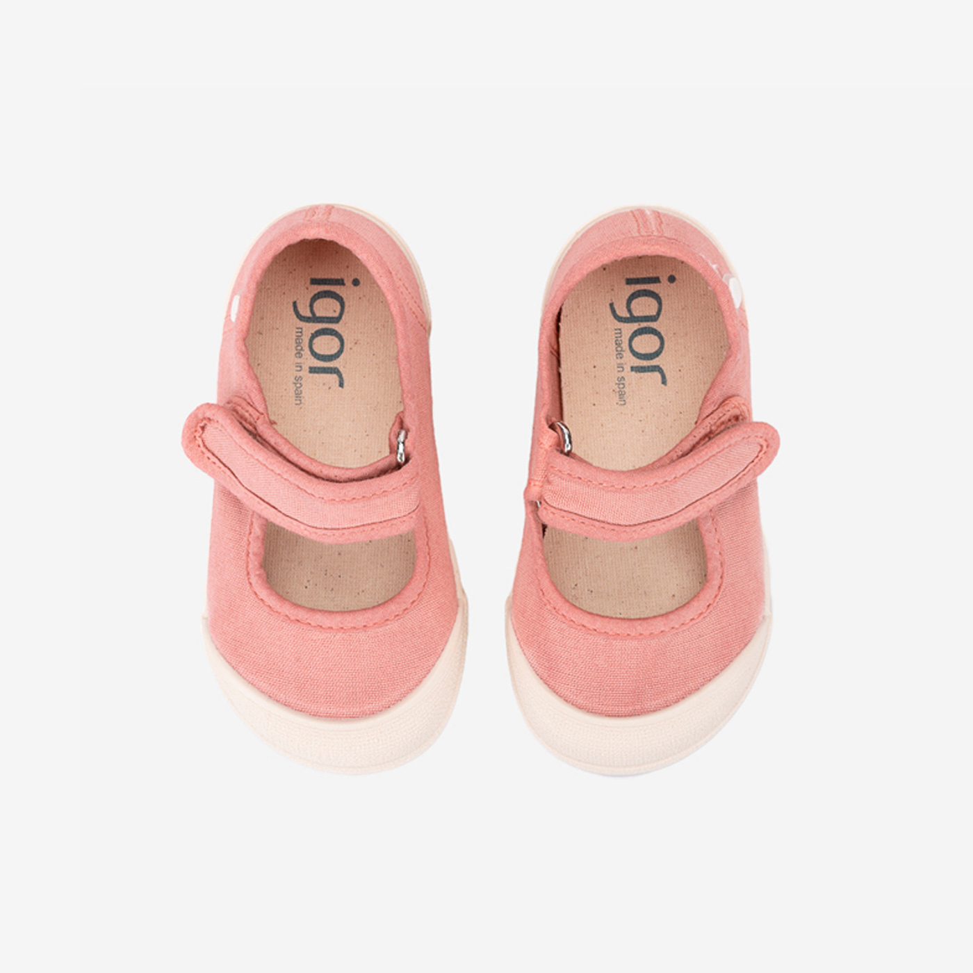 Merceditas Barefoot de Lona Respetuosa para Niñas – Marca Igor en color Rosa
