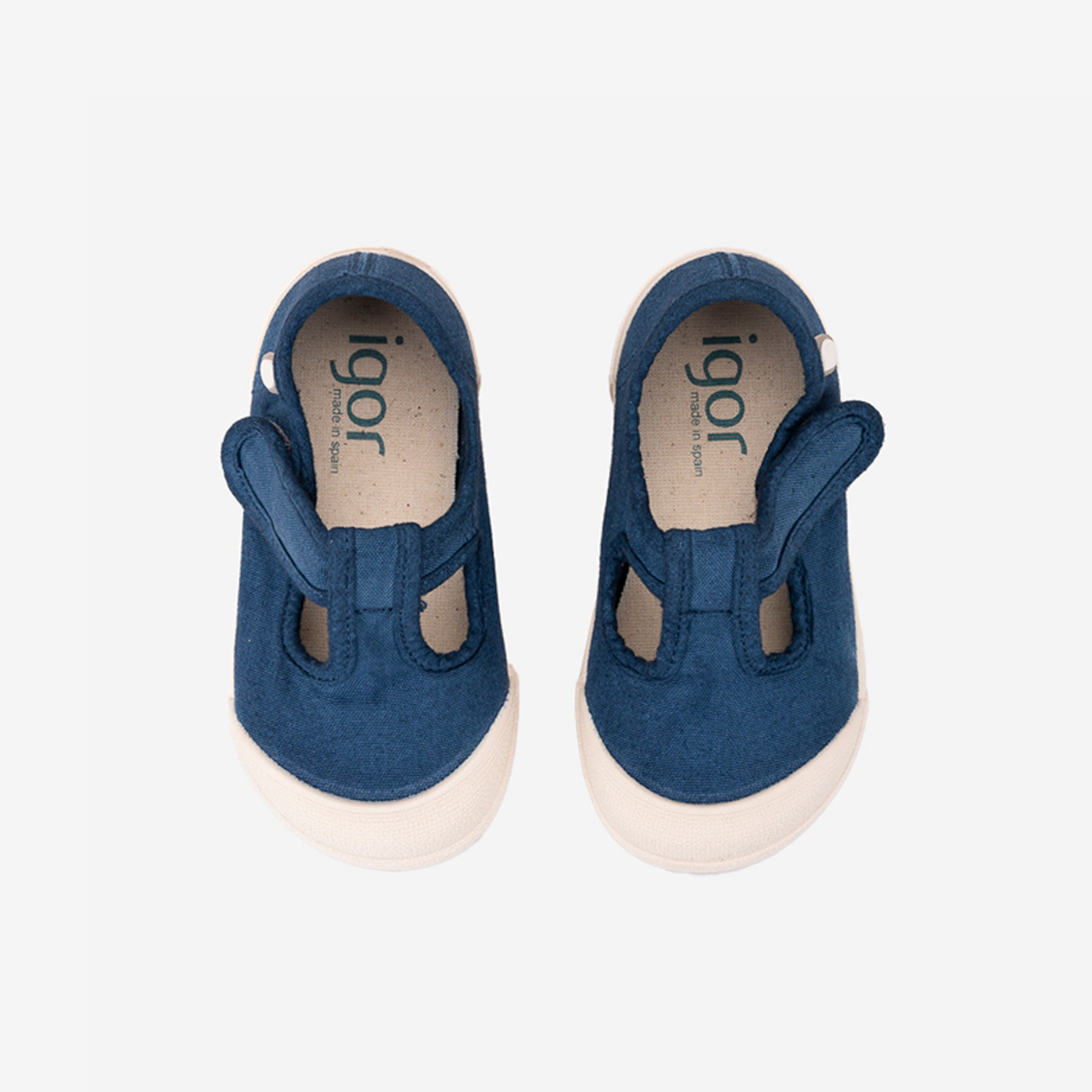 Lona Barefoot en azul con velcro para Niños – Marca Igor