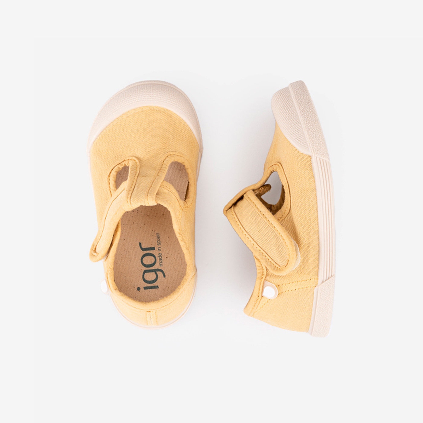 Pepito Barefoot de Lona Respetuosa para Niños en color amarillo – Marca Igor