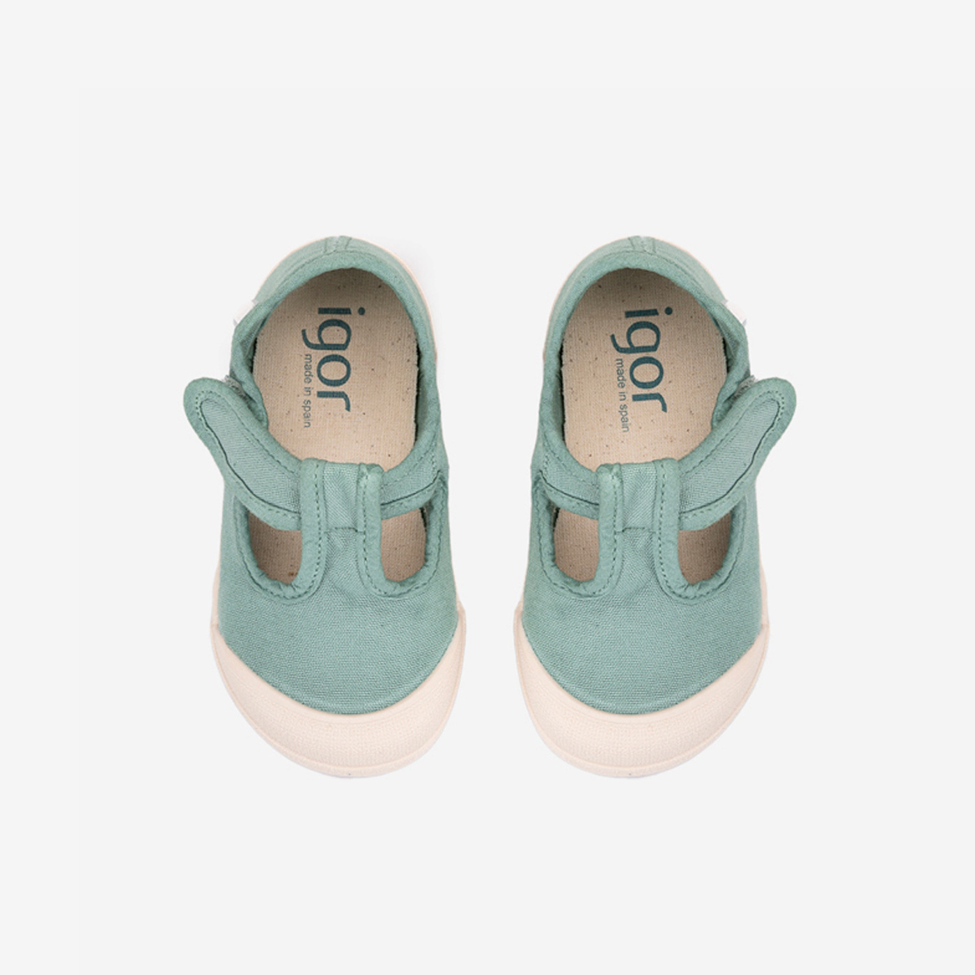 Pepito Barefoot de Lona Respetuosa para Niños en color verde – Marca Igor