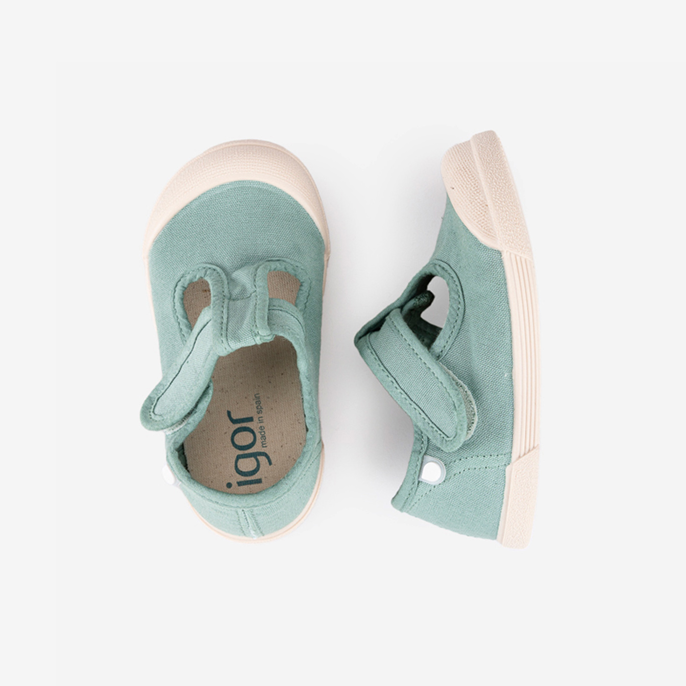 Pepito Barefoot de Lona Respetuosa para Niños en color verde – Marca Igor