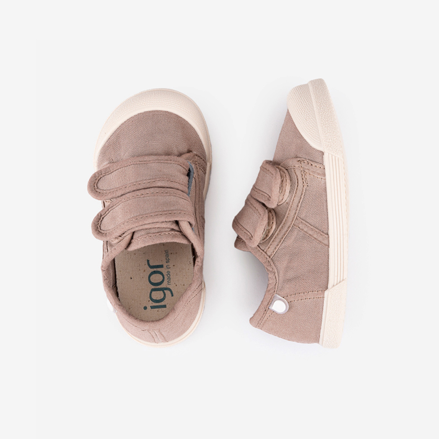 Lona respetuosa de niño con doble velcro y puntera reforzada de Igor.