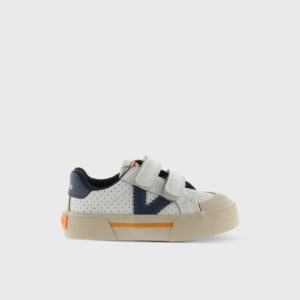 Lona de Victoria en blanco con toques en azul