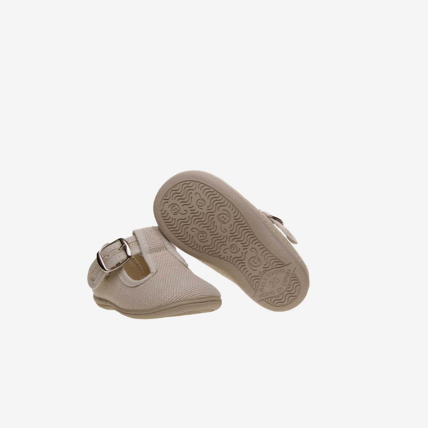 Lona pepito de lino beige coleccion Vulpeques