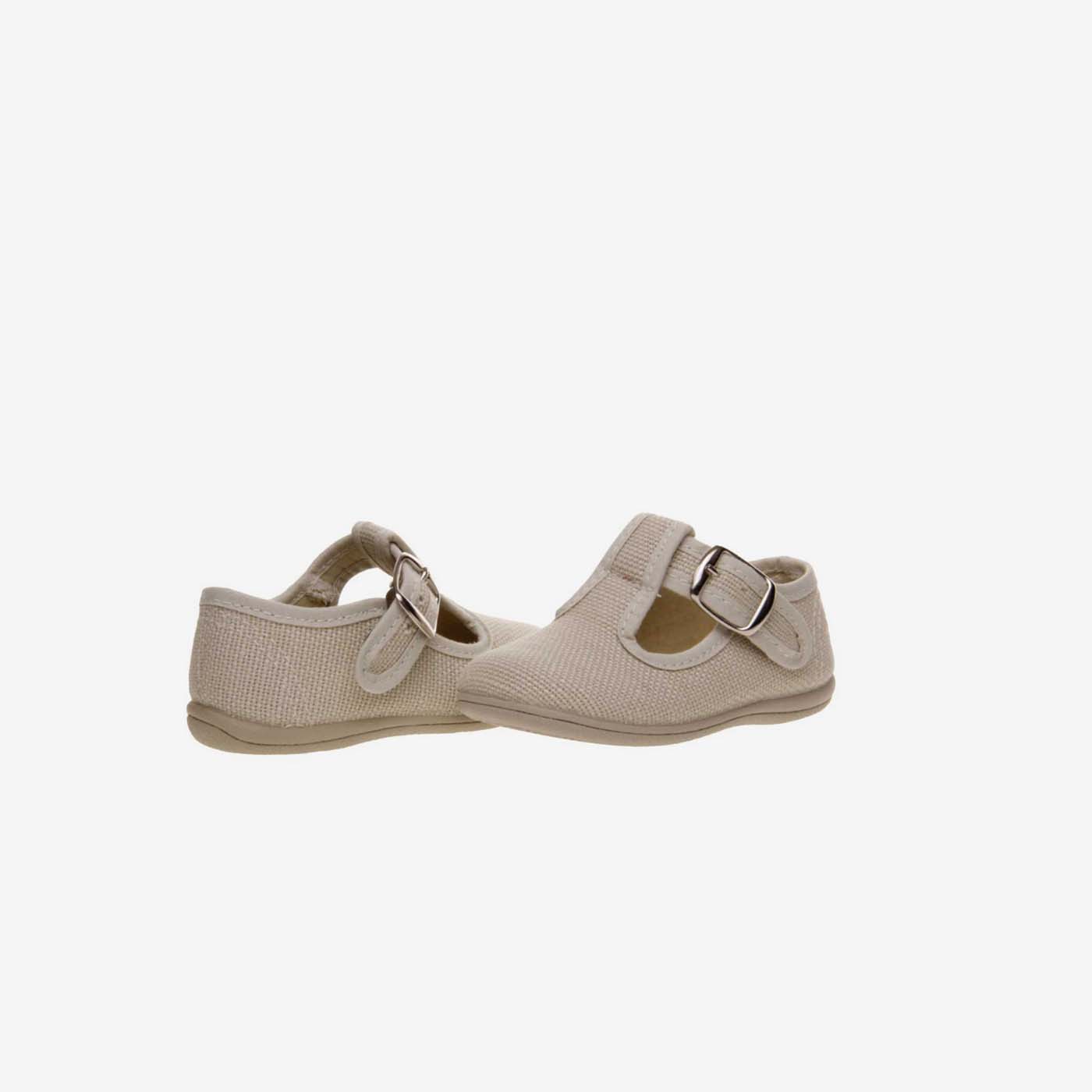 Lona pepito de lino beige coleccion Vulpeques