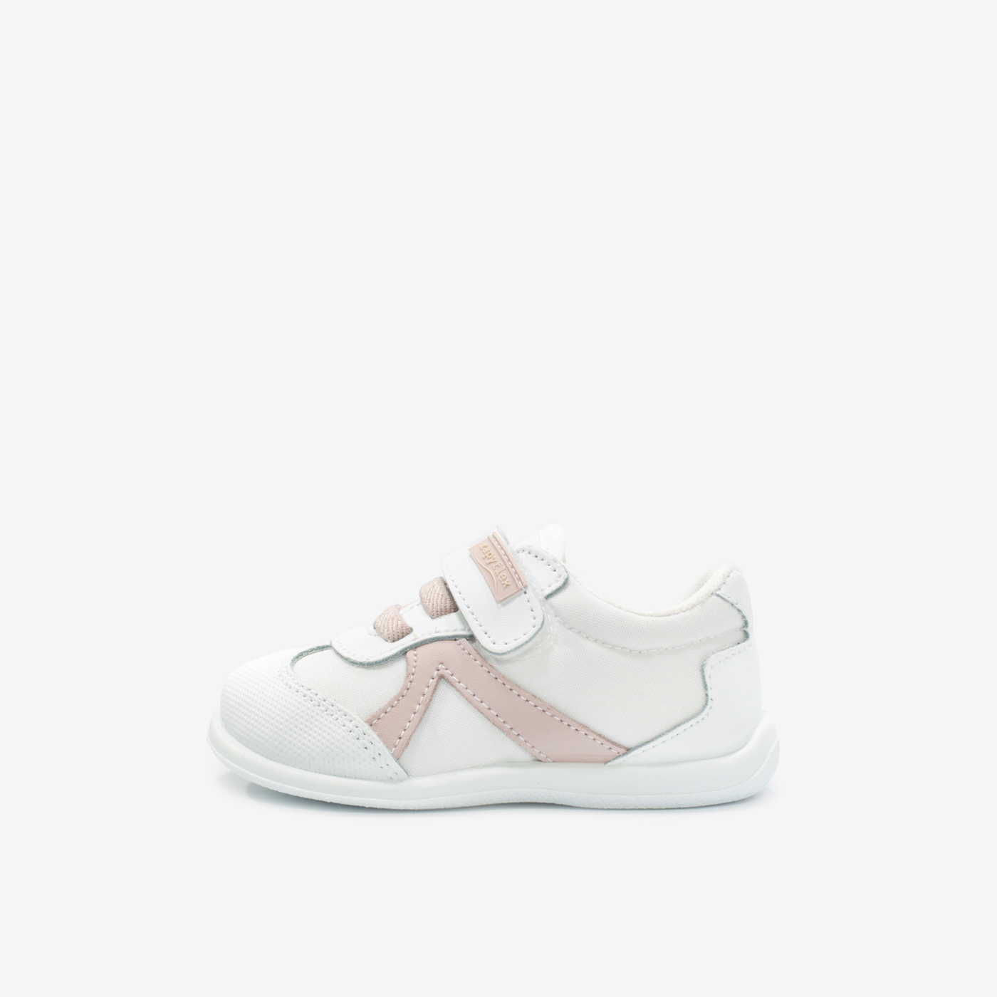 Deportivo Respetuoso de Zapyflex en color Blanco con rosa